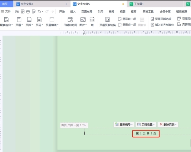 WPS怎么设置页码