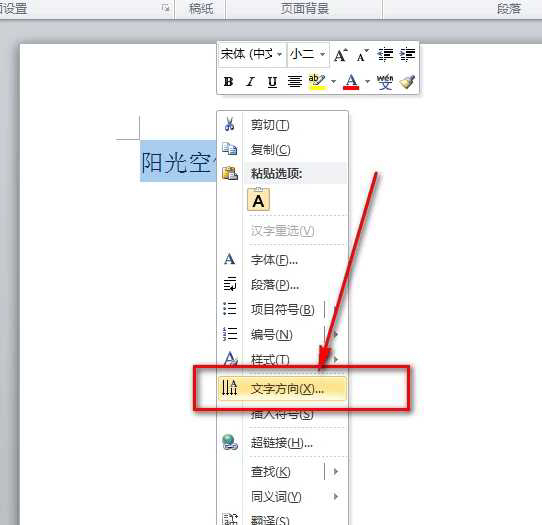 word里怎么把横排字调为竖排