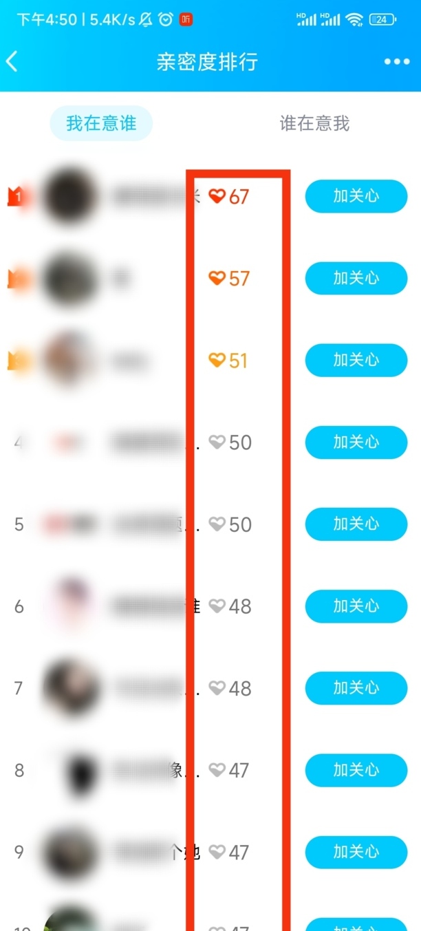 亲密度怎么看