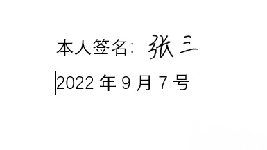 word文档如何手写签名