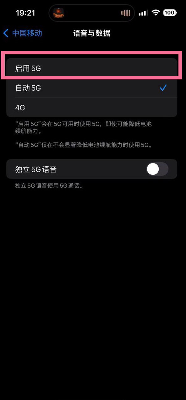 苹果手机如何开启真正5g