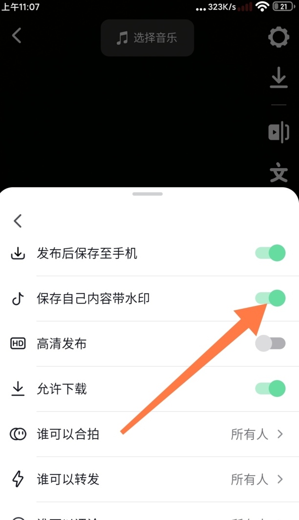 怎样取消抖音上视频的账号水印
