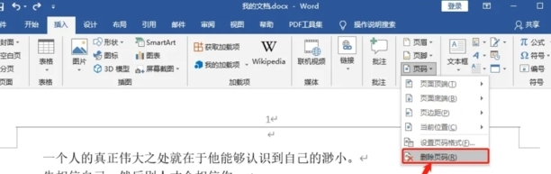 word如何清除全部页码