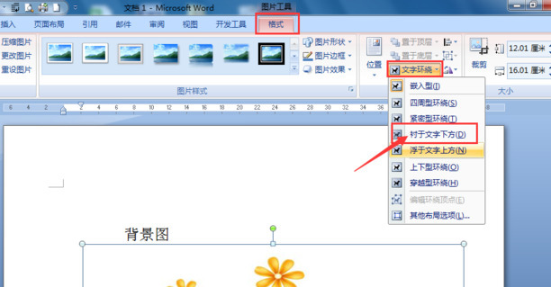 word文档插图片后怎么写文字