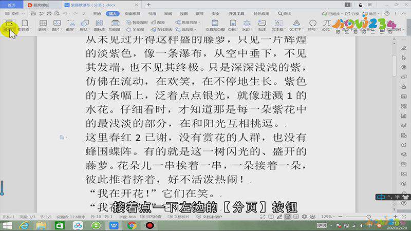 word文档怎么分节