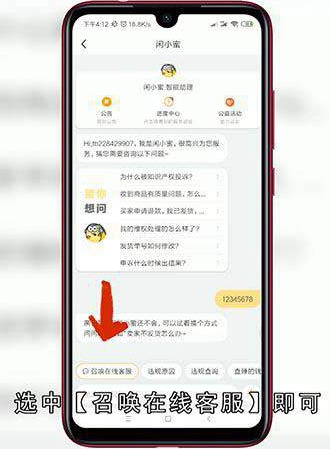 闲鱼电话怎么转人工