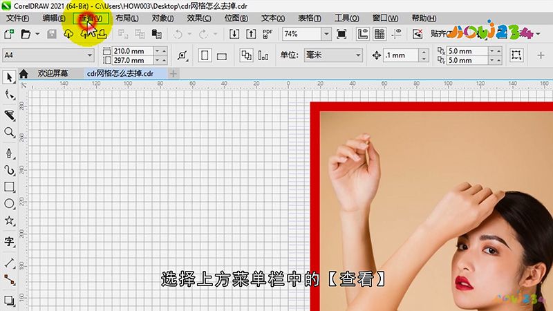 cdr网格怎么去掉