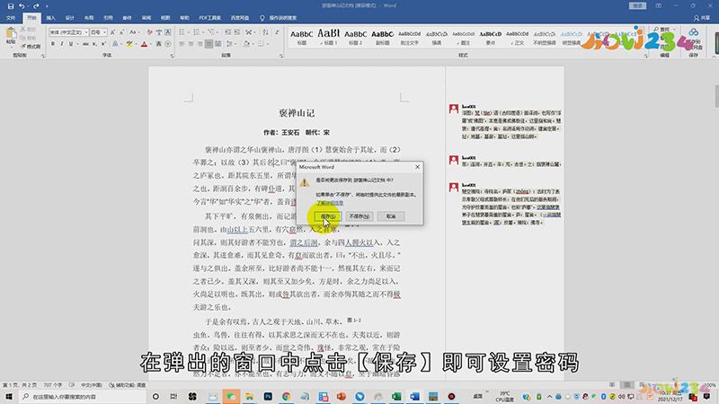 Word设置密码