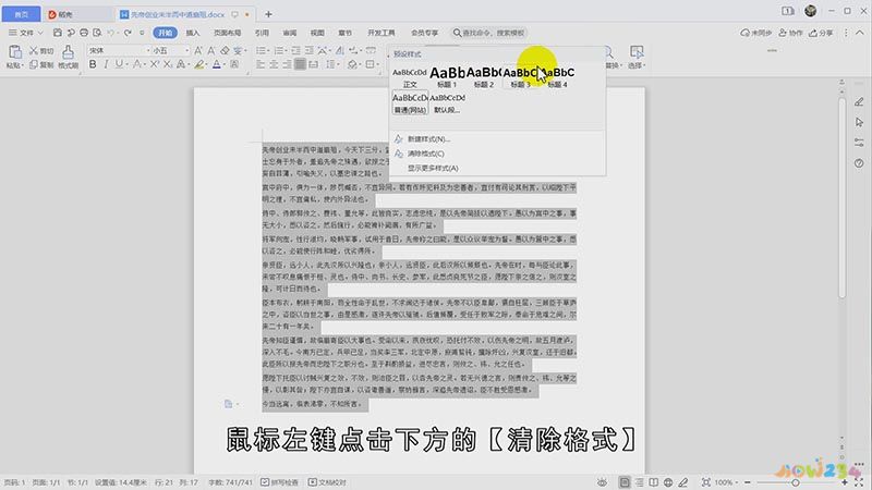 wps清除格式在哪里