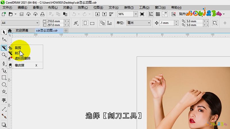 cdr怎么切图