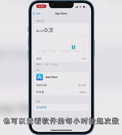 苹果怎么看抬起次数