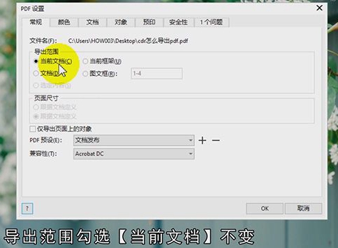 cdr怎么导出pdf