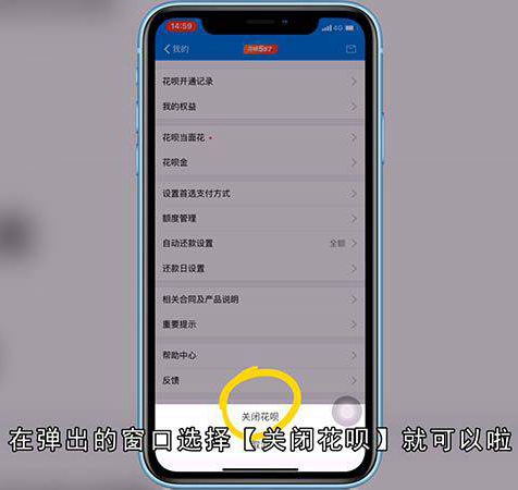 怎样关闭手机支付宝花呗