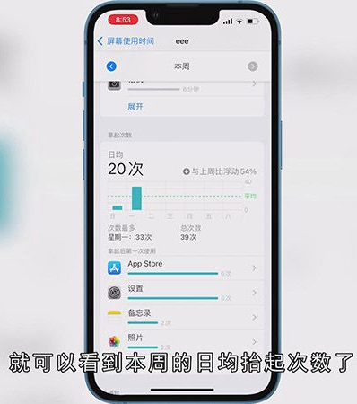 苹果怎么看抬起次数