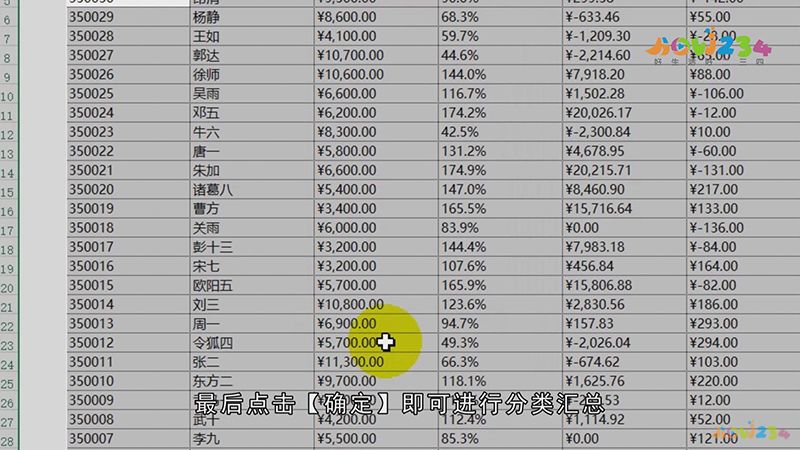 excel表格如何分类汇总
