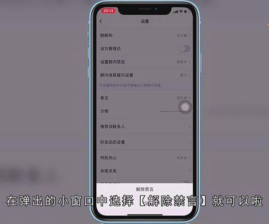 手机禁言怎么恢复